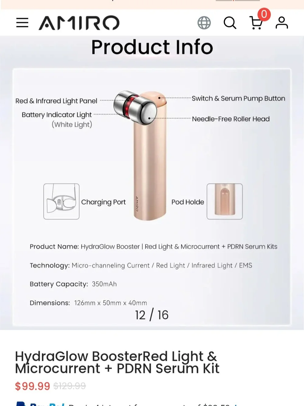 HydraGlow Booster Facial Device - Pink